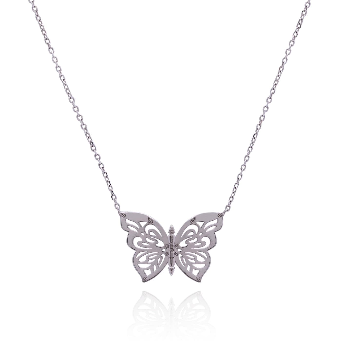 925 Silver Papillon Butterfly Necklace Women's Sterling Silver