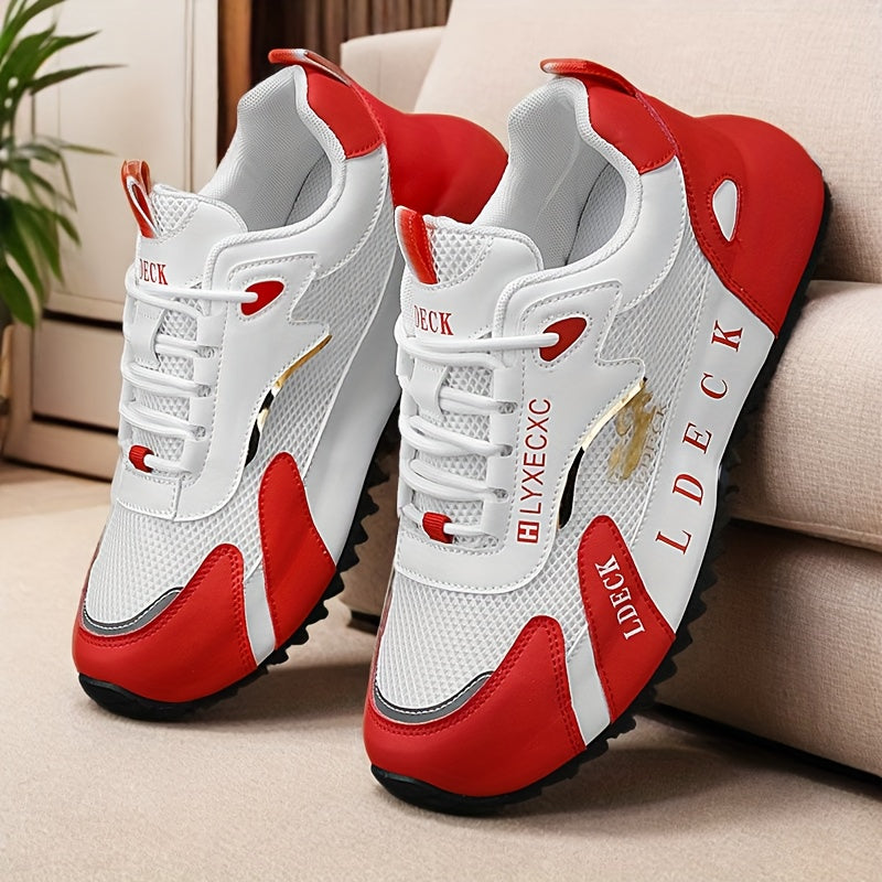 Golden Accent Mesh Sneakers