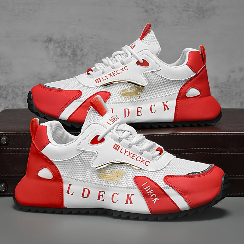 Golden Accent Mesh Sneakers