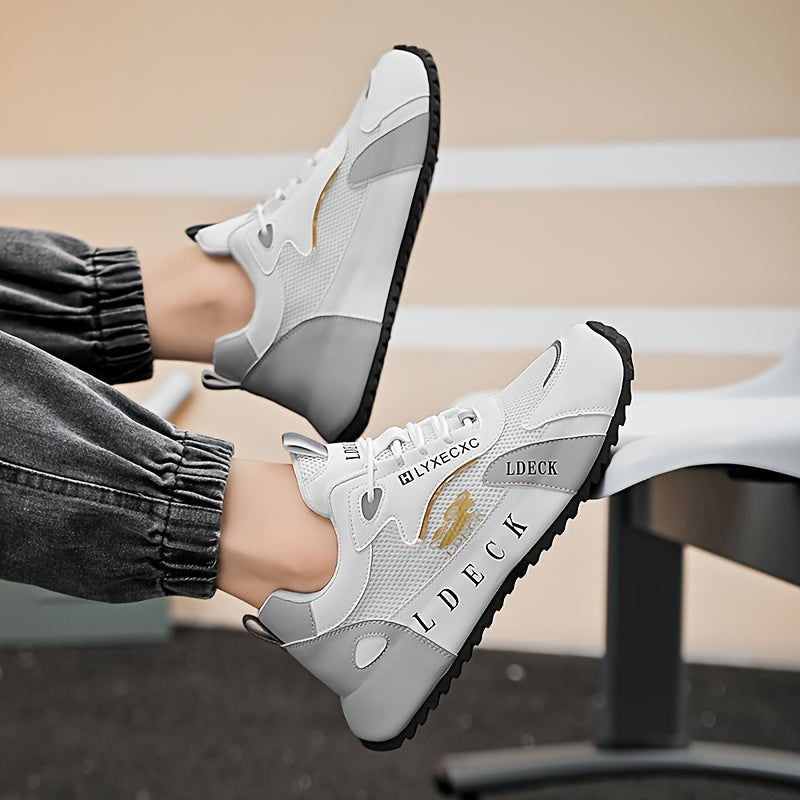Golden Accent Mesh Sneakers