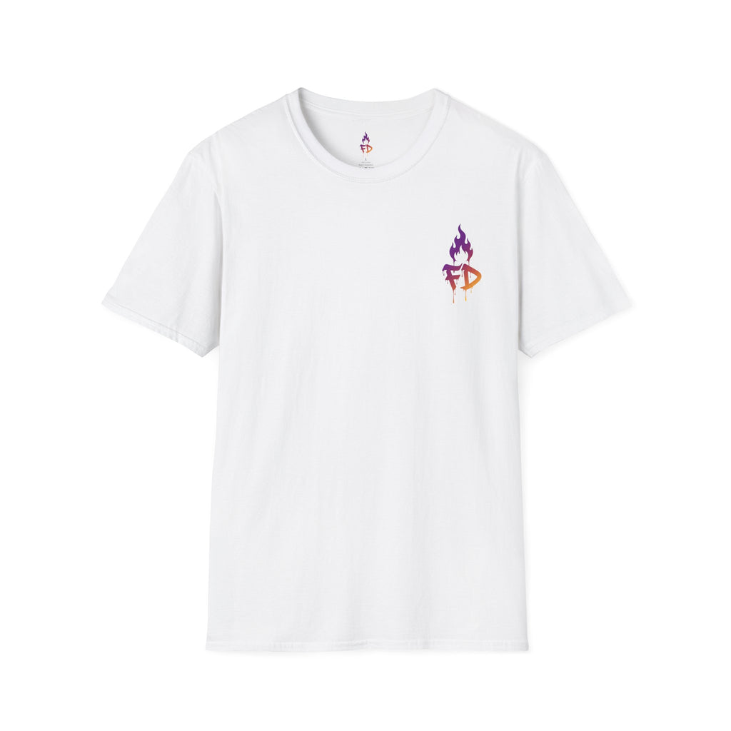 Purple Geisha Flame Logo Graphic Tee | Urban Streetwear