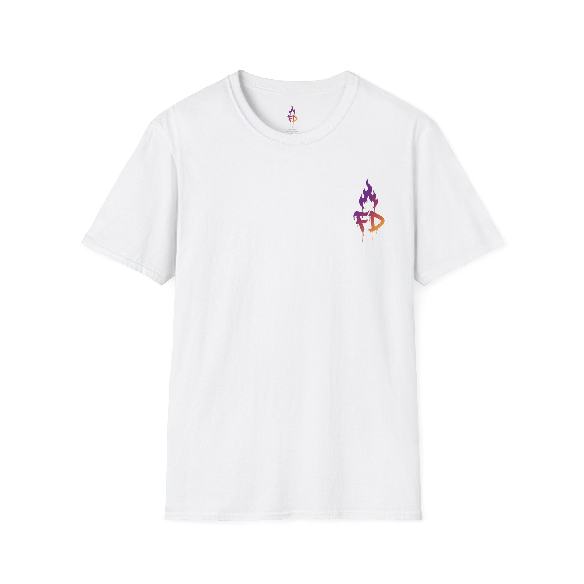Purple Geisha Flame Logo Graphic Tee | Urban Streetwear