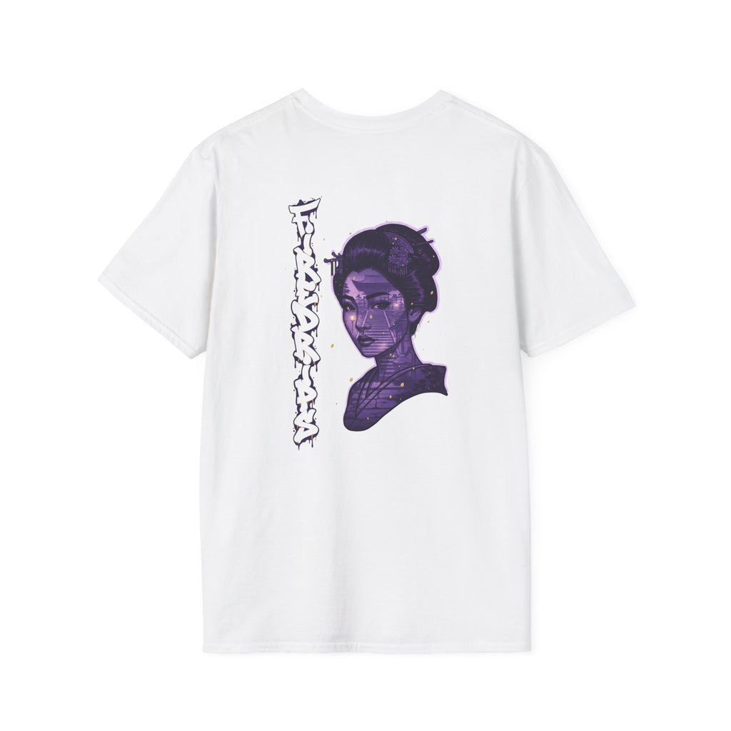 Purple Geisha Flame Logo Graphic Tee | Urban Streetwear