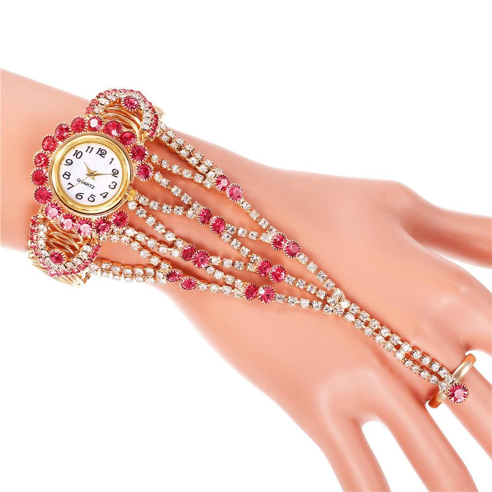 Claw Chic Simulated Diamond Watch & Ring Set