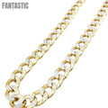 10K Gold- Hollow Cuban Link Diamond Cut (Pave) Chain