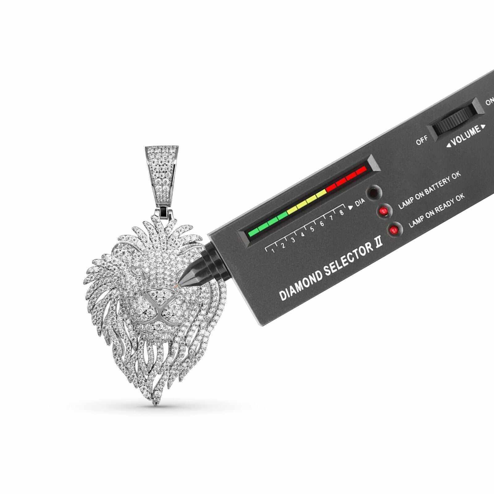 Lion Head Pendant Necklace — Moissanite 925 Sterling Silver Iced Out Street-Luxury Jewelry