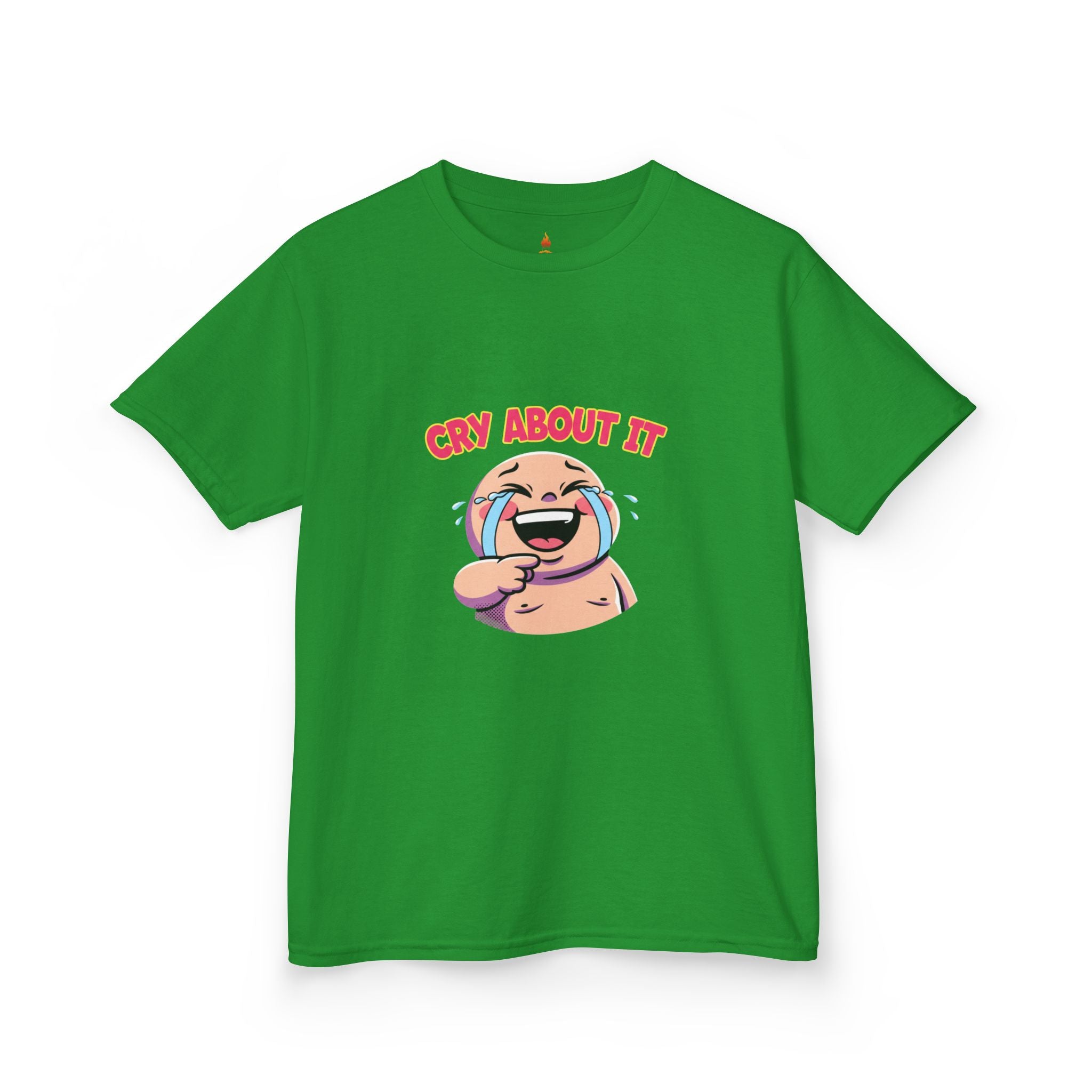 Kids Tee — 'Cry About It' Laughing Baby Graphic