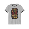 Born to Drip Ringer T-Shirt — Vintage Harp & Roses Graphic Tee
