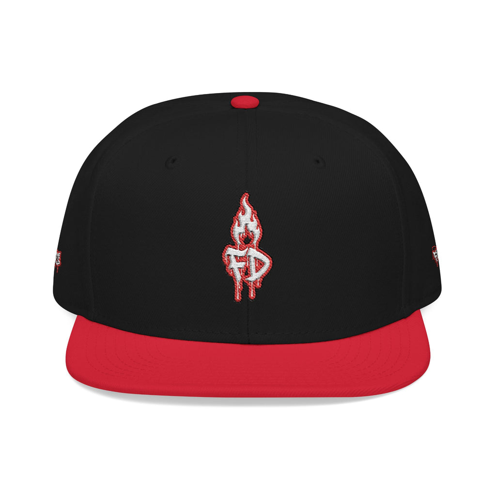 Flame FD Distressed Logo Snapback Hat | Youth/Adult Streetwear Cap