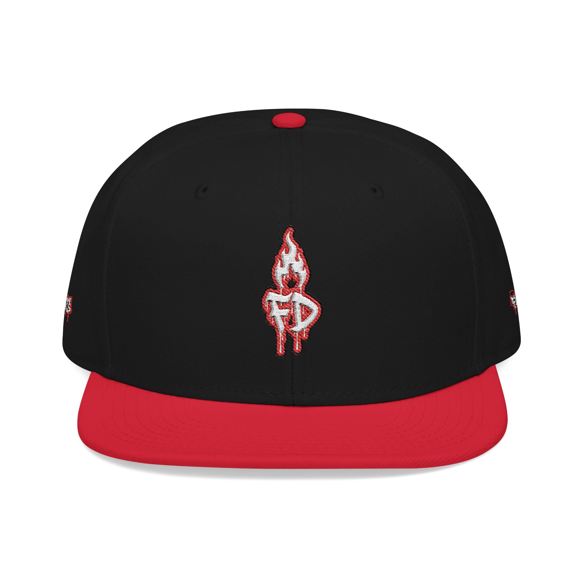 Flame FD Distressed Logo Snapback Hat | Youth/Adult Streetwear Cap