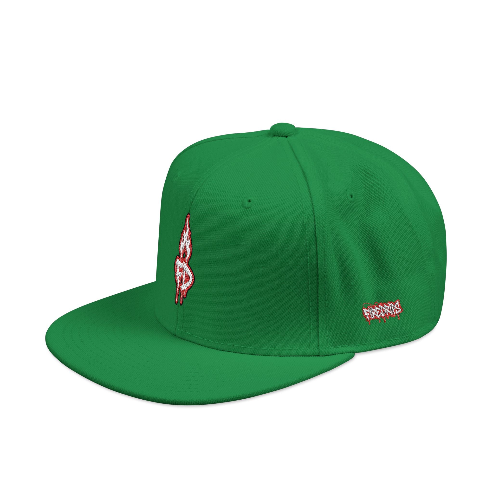 Flame FD Distressed Logo Snapback Hat | Youth/Adult Streetwear Cap