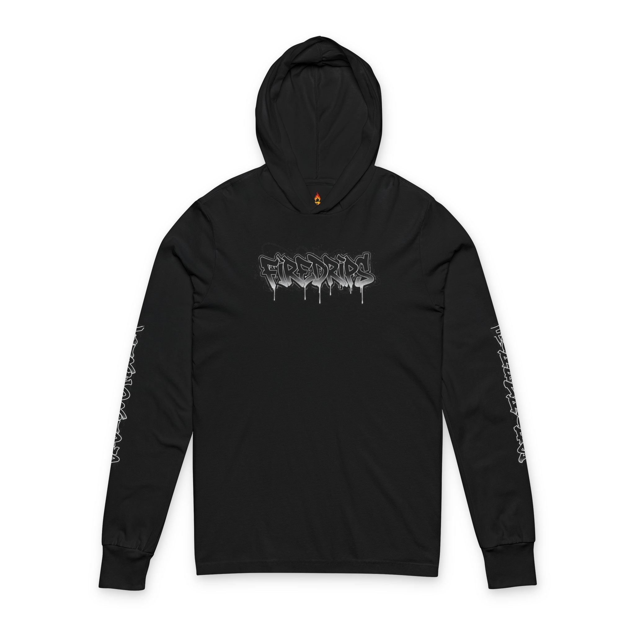 Dragon & Geisha Hooded Long Sleeve Tee — Monochrome Serpent Back Print
