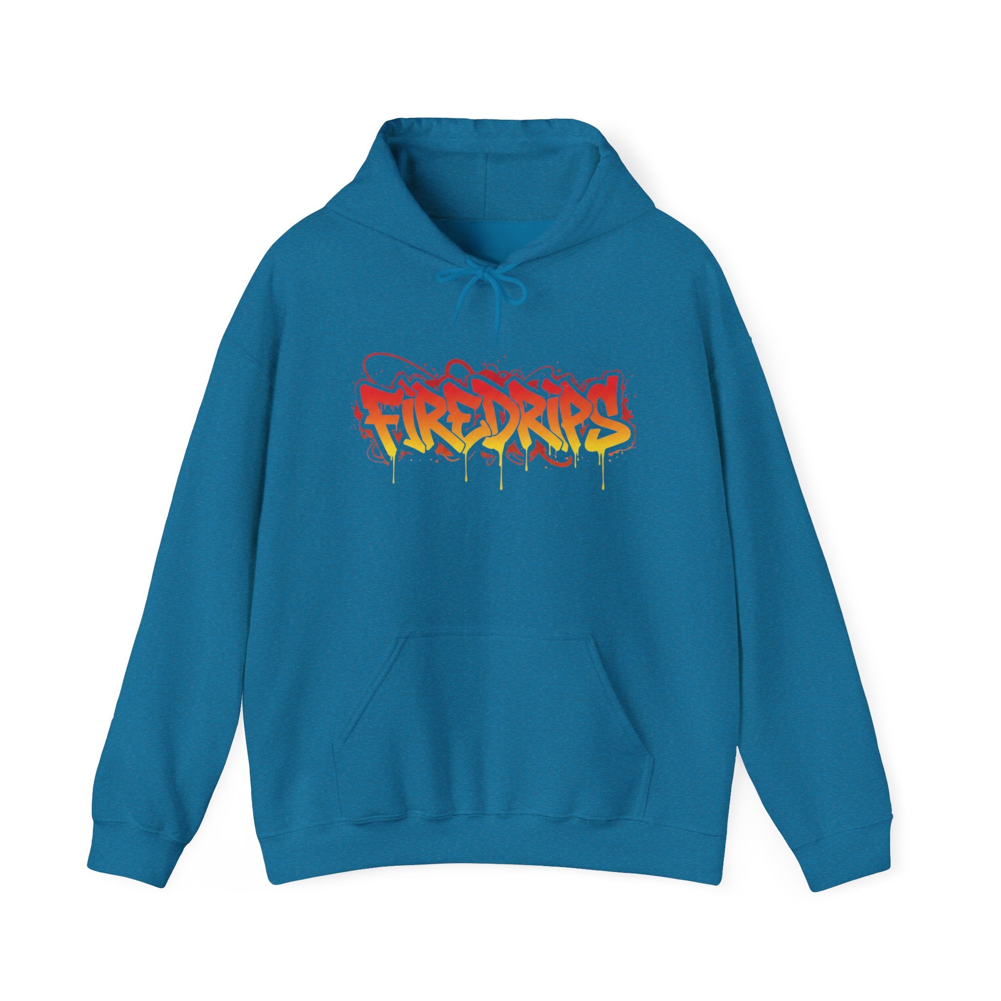 FireDrips Heavyweight Hoodie — 8.0 oz Cotton-Poly Blend, Unisex Oversized Streetwear, 7 Colors, Sizes S–5XL