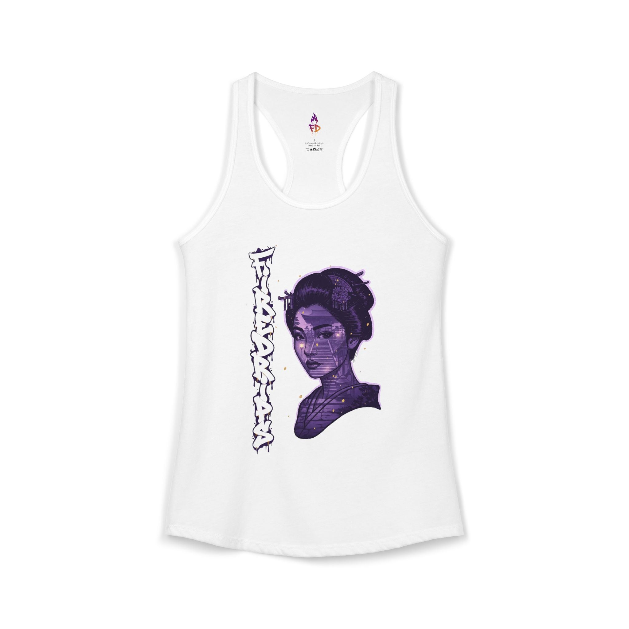 Purple Geisha Racerback Tank — FireDrips Graphic Slim Fit