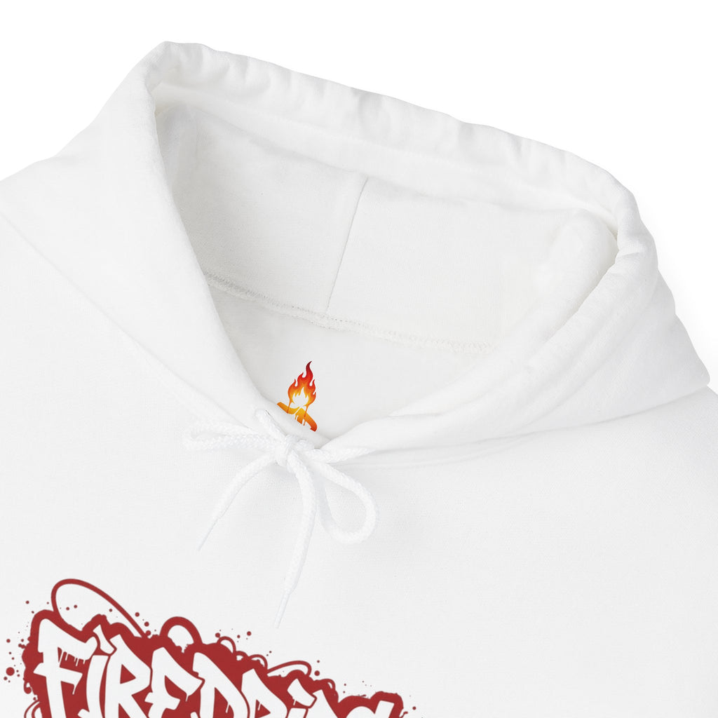 Hoodie - 'Fire Drips' Streetwear Hoodie with Dripping Graffiti & Back Graphic