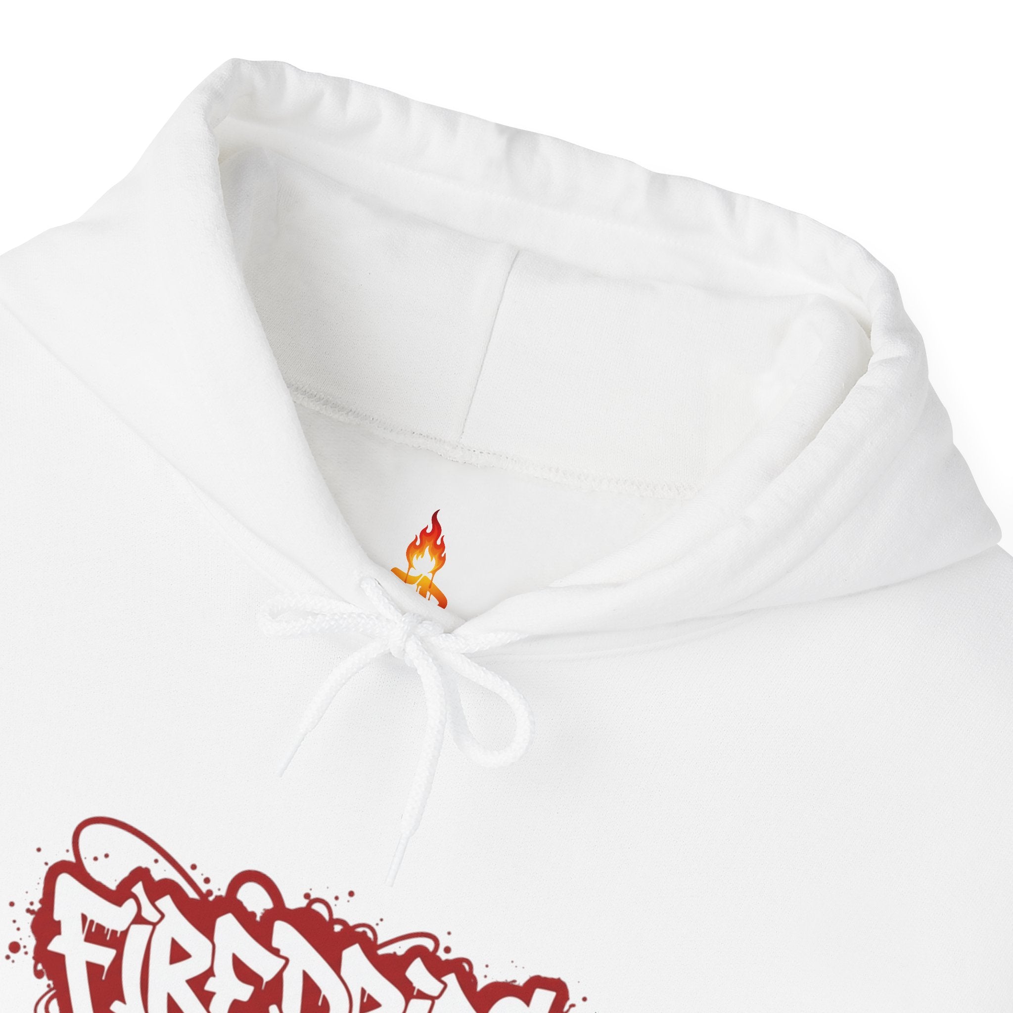 Hoodie - 'Fire Drips' Streetwear Hoodie with Dripping Graffiti & Back Graphic