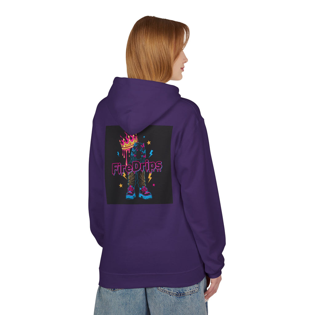 FireDrips Crown Sneakers Hoodie — Neon Streetwear Pullover
