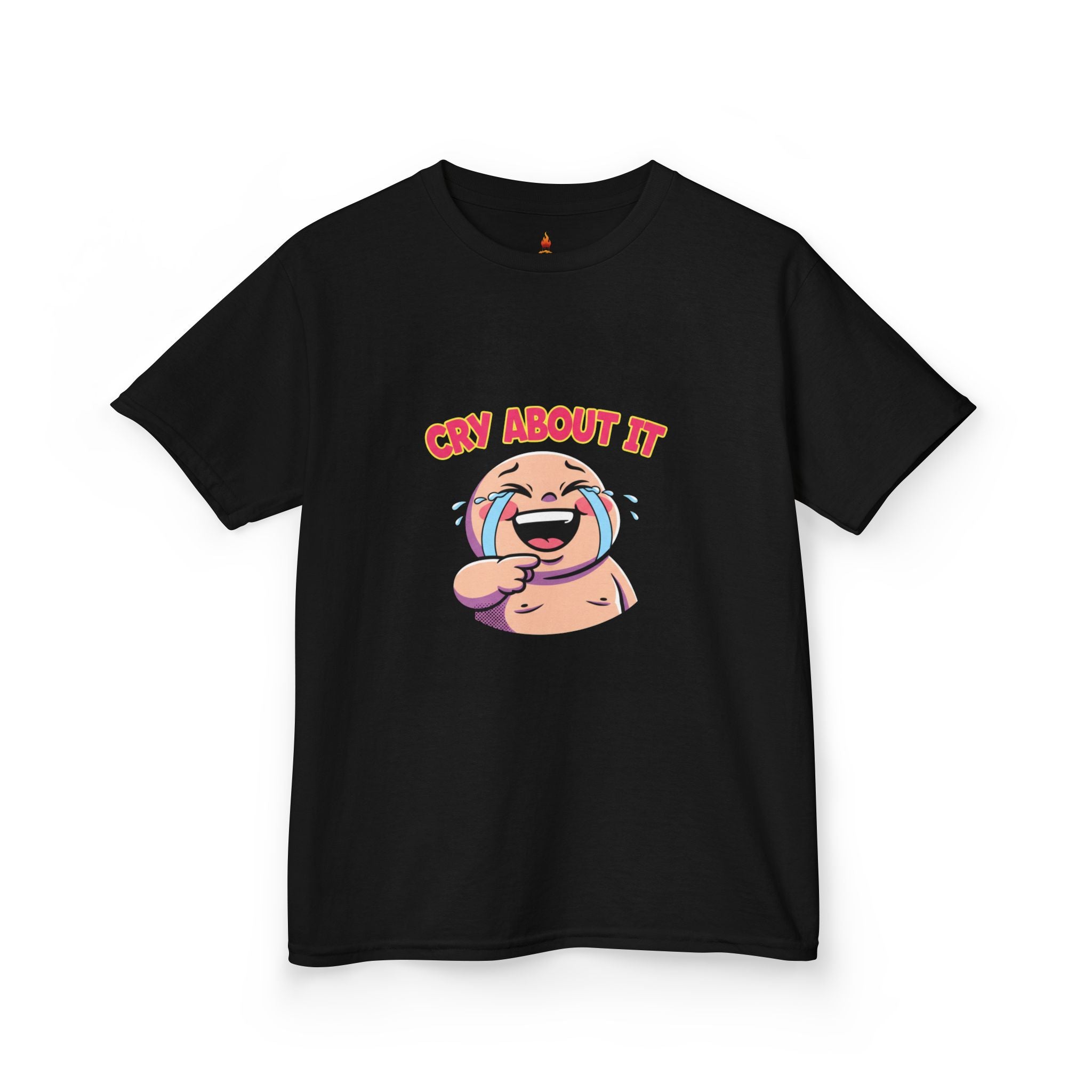 Kids Tee — 'Cry About It' Laughing Baby Graphic