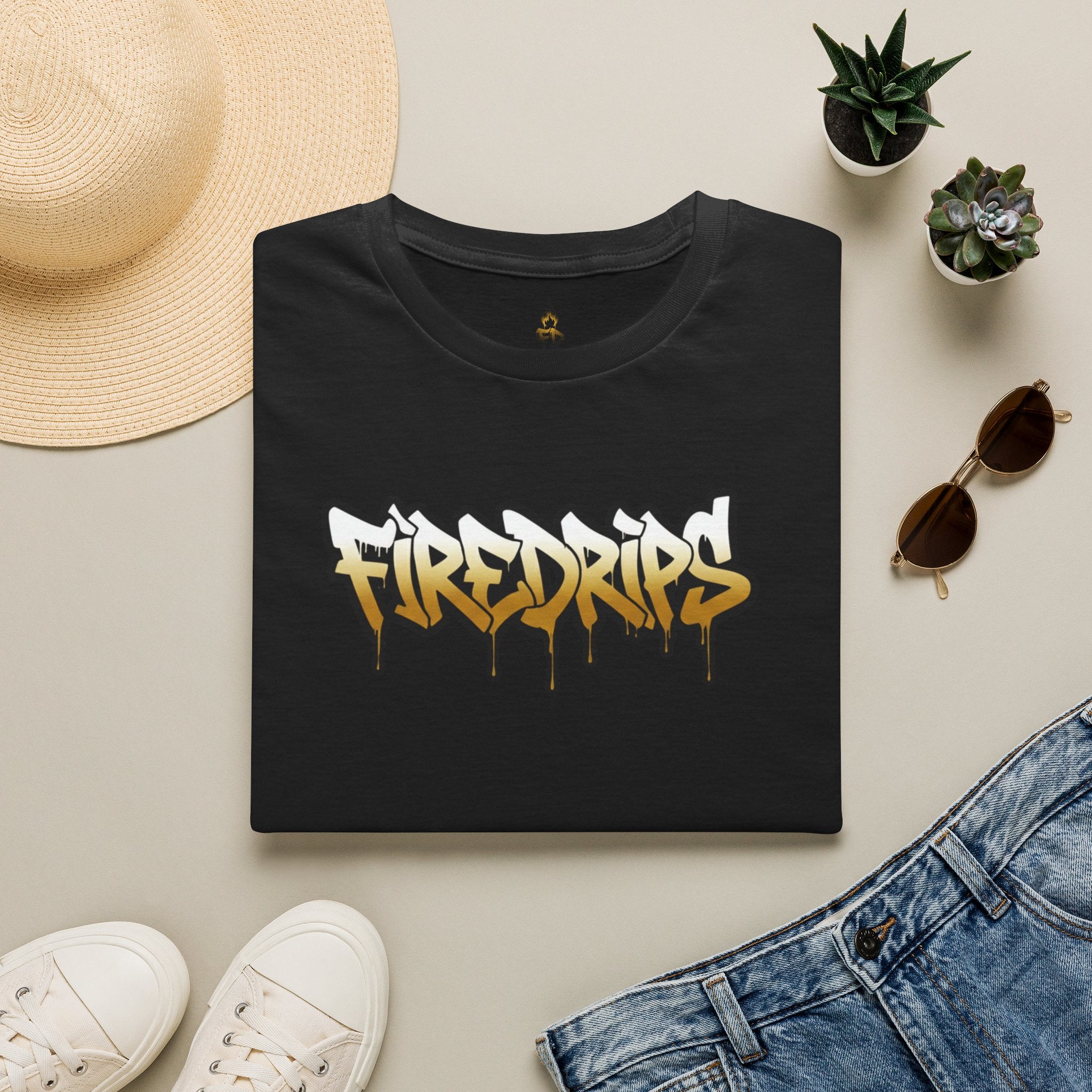 FireDrips Gangster Religion Gold Drip Graphic Tee