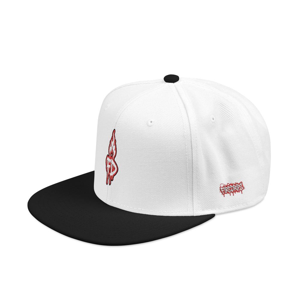 Flame FD Distressed Logo Snapback Hat | Youth/Adult Streetwear Cap