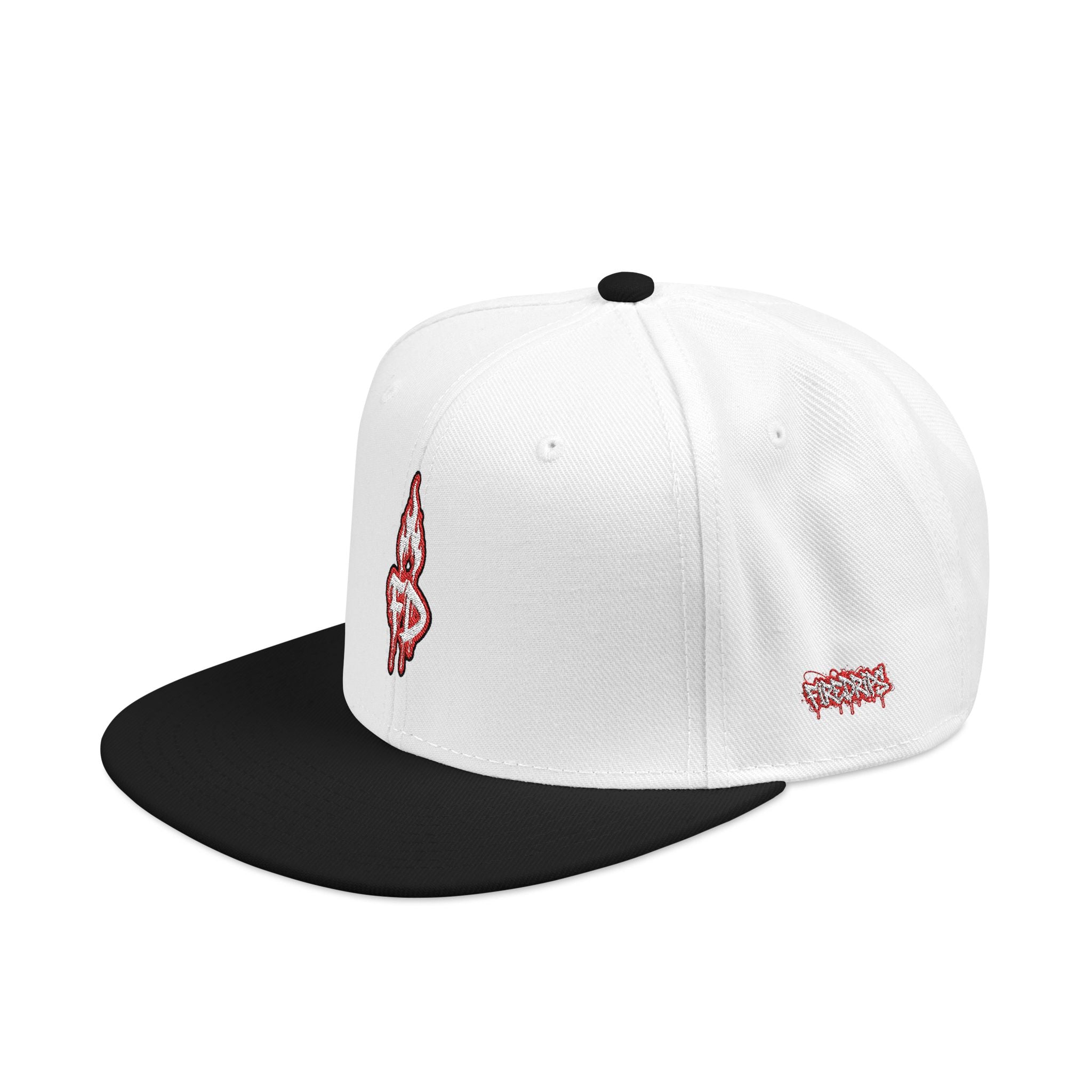 Flame FD Distressed Logo Snapback Hat | Youth/Adult Streetwear Cap