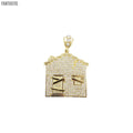 14K Gold- Trap House Pendant