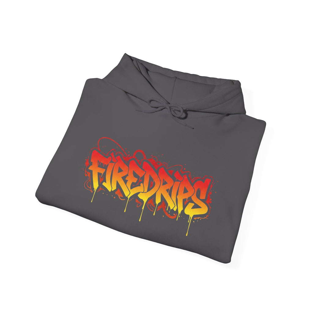 FireDrips Heavyweight Hoodie — 8.0 oz Cotton-Poly Blend, Unisex Oversized Streetwear, 7 Colors, Sizes S–5XL
