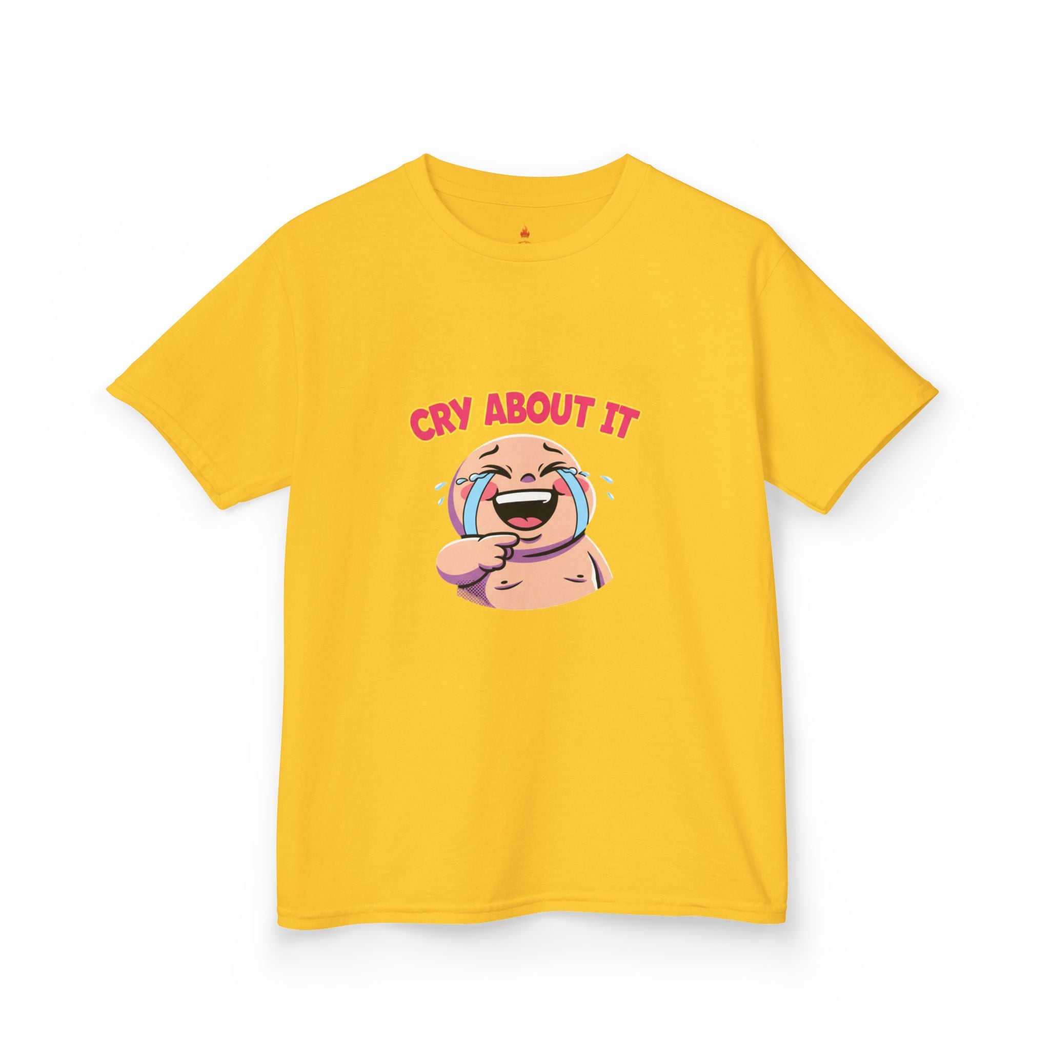 Kids Tee — 'Cry About It' Laughing Baby Graphic