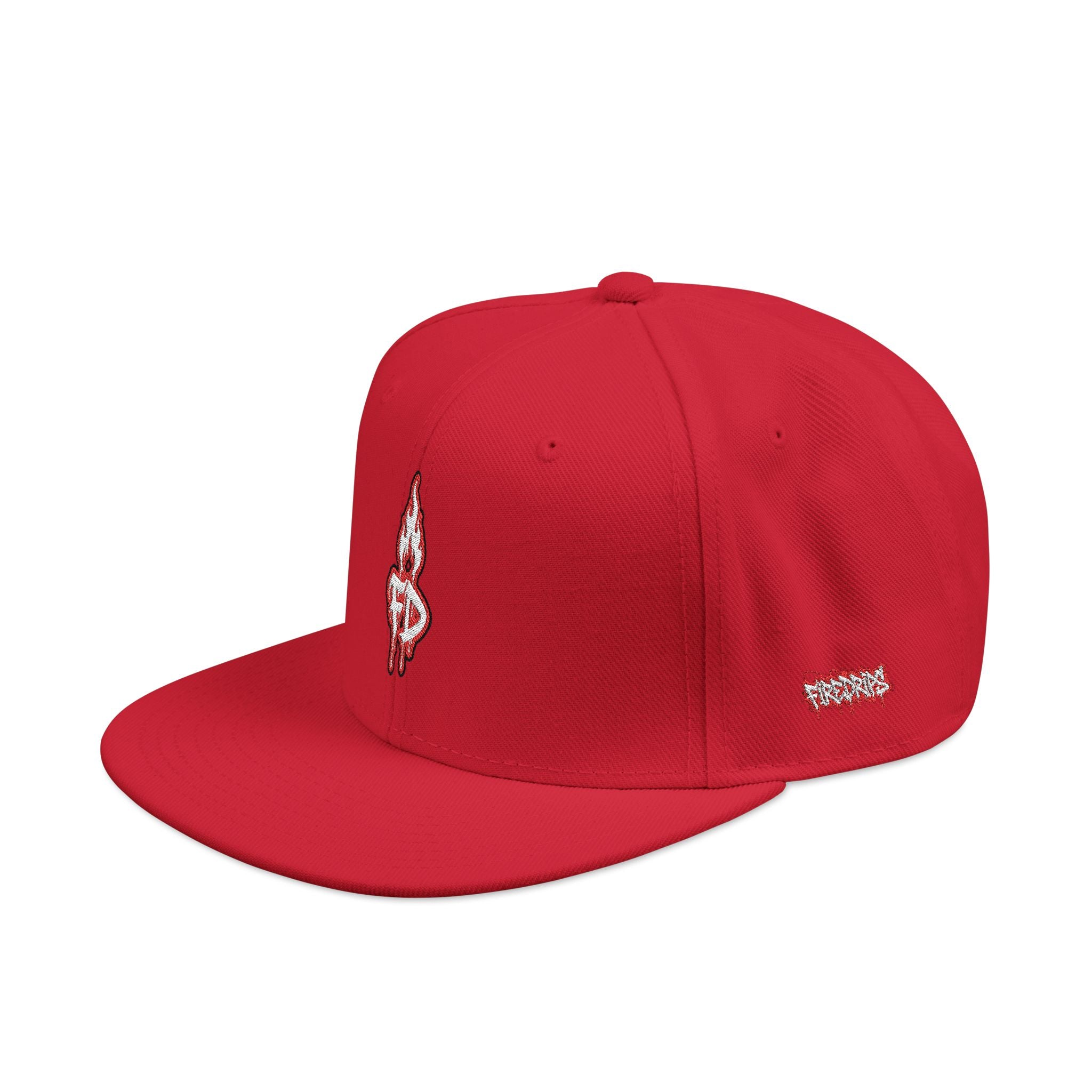 Flame FD Distressed Logo Snapback Hat | Youth/Adult Streetwear Cap