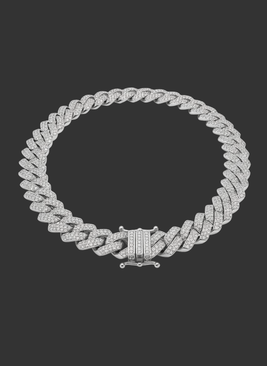 Thick Iced Cuban Chain — Bold Iced Out CZ Cuban Link Necklace | Men's Luxury Hip Hop Jewelry