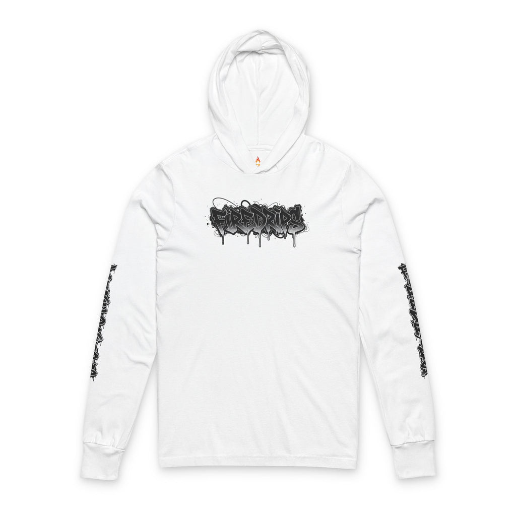 Dragon & Geisha Hooded Long Sleeve Tee — Monochrome Serpent Back Print