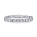 Large Gravitational Pull Moissanite Bracelet Set — S925 Silver-Plated Platinum, Light Luxury Women's Jewelry