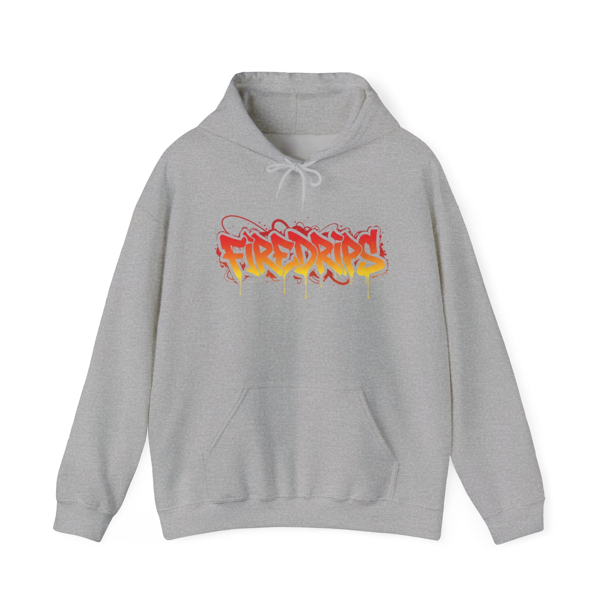 FireDrips Heavyweight Hoodie — 8.0 oz Cotton-Poly Blend, Unisex Oversized Streetwear, 7 Colors, Sizes S–5XL