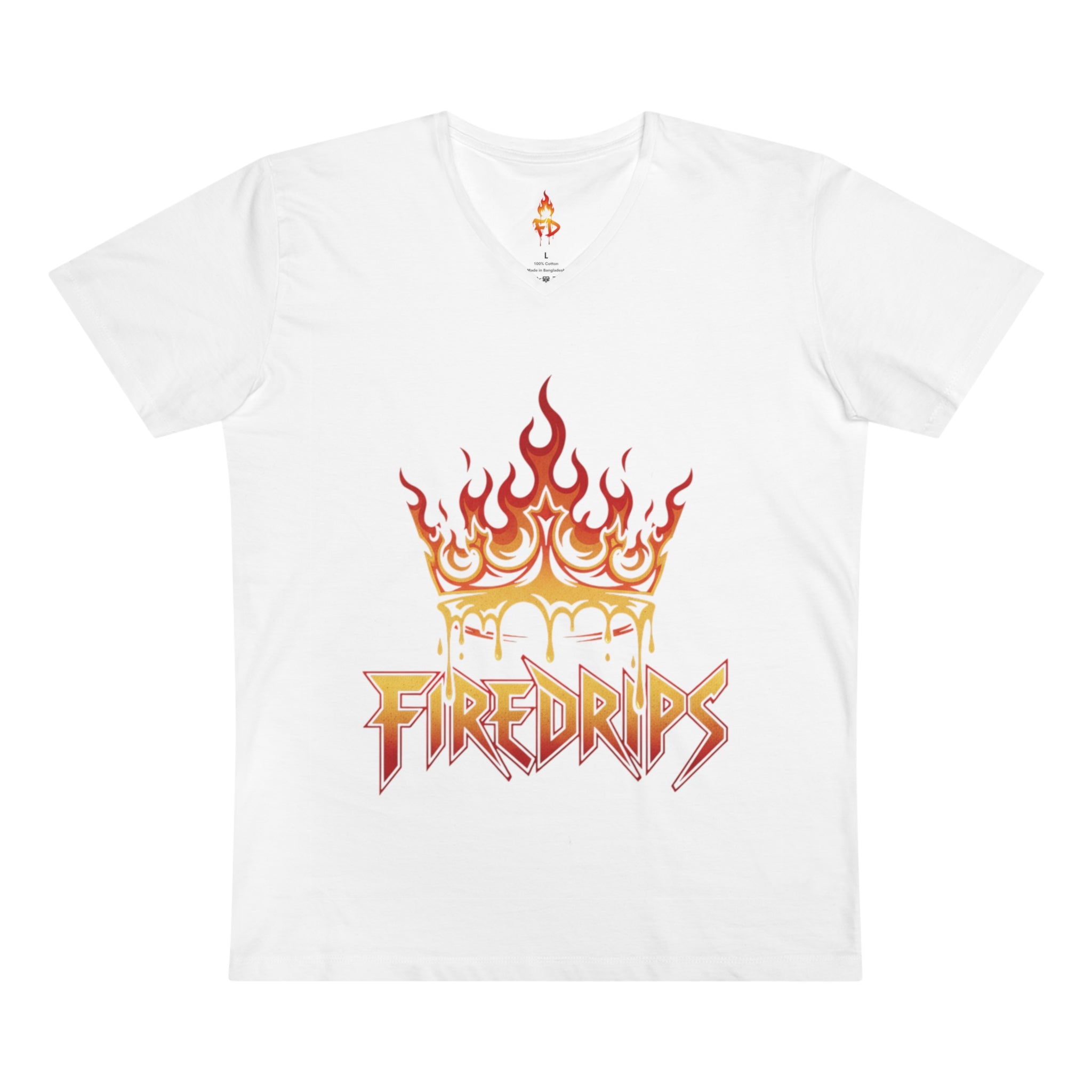 FireDrips Flame Crown V-Neck Tee