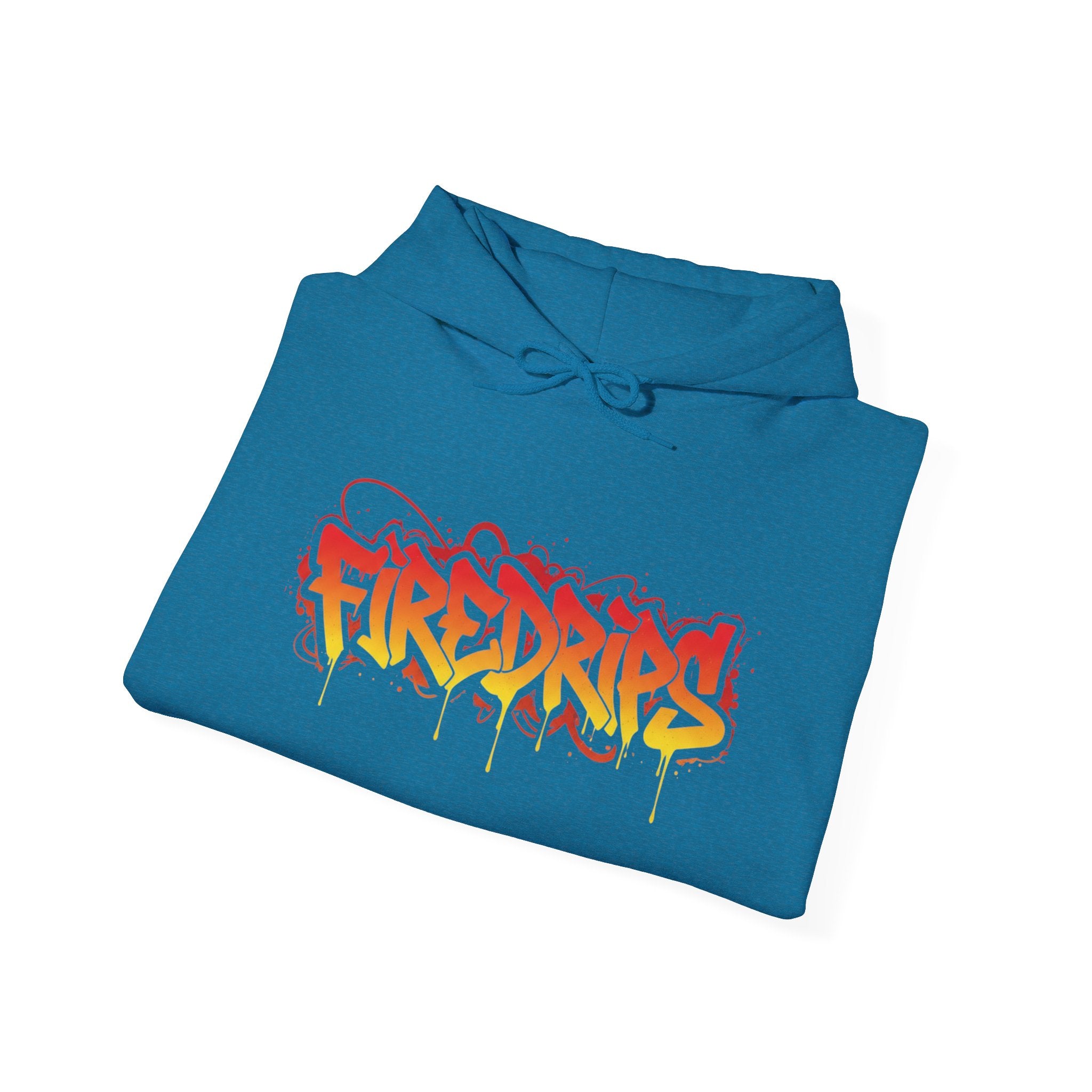 FireDrips Heavyweight Hoodie — 8.0 oz Cotton-Poly Blend, Unisex Oversized Streetwear, 7 Colors, Sizes S–5XL