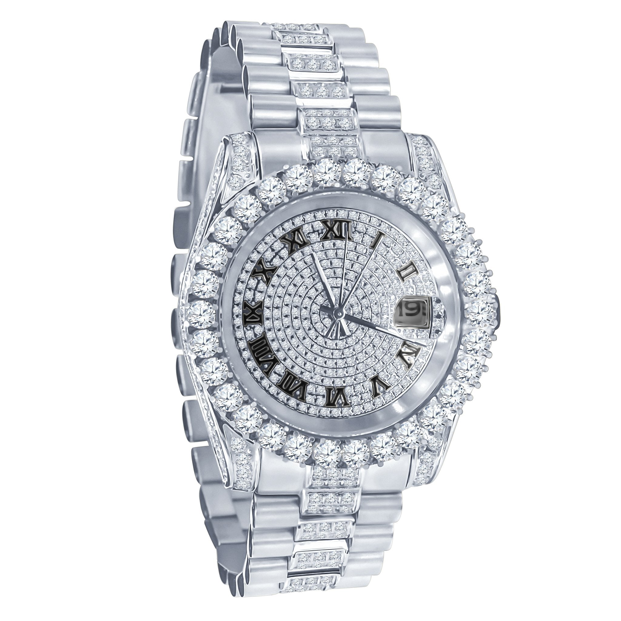 Forte Stainless Steel CZ-Encrusted Watch