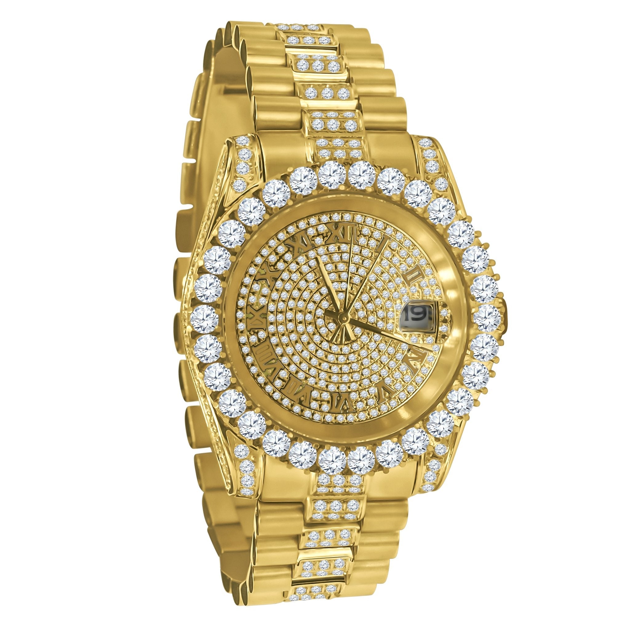 Forte Stainless Steel CZ-Encrusted Watch