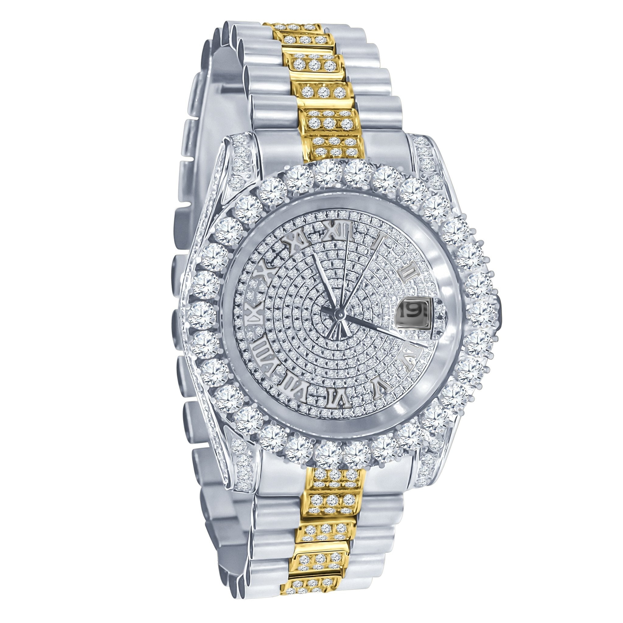 Forte Stainless Steel CZ-Encrusted Watch