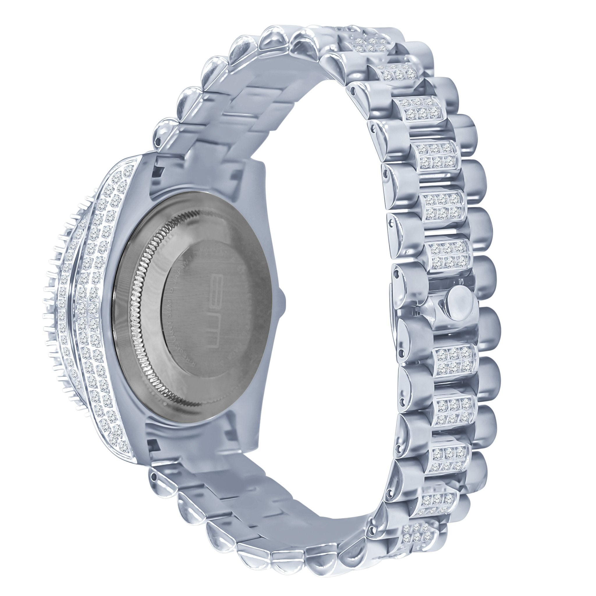 Forte Stainless Steel CZ-Encrusted Watch