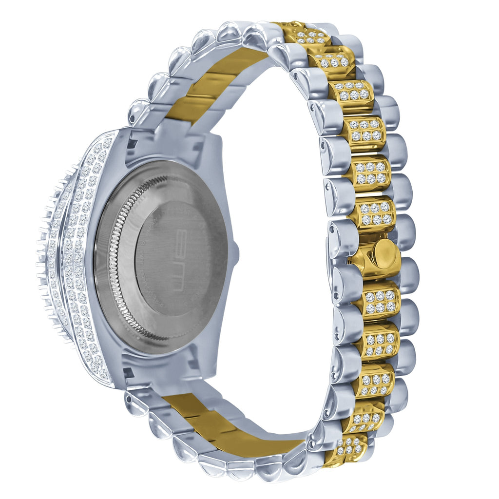 Forte Stainless Steel CZ-Encrusted Watch