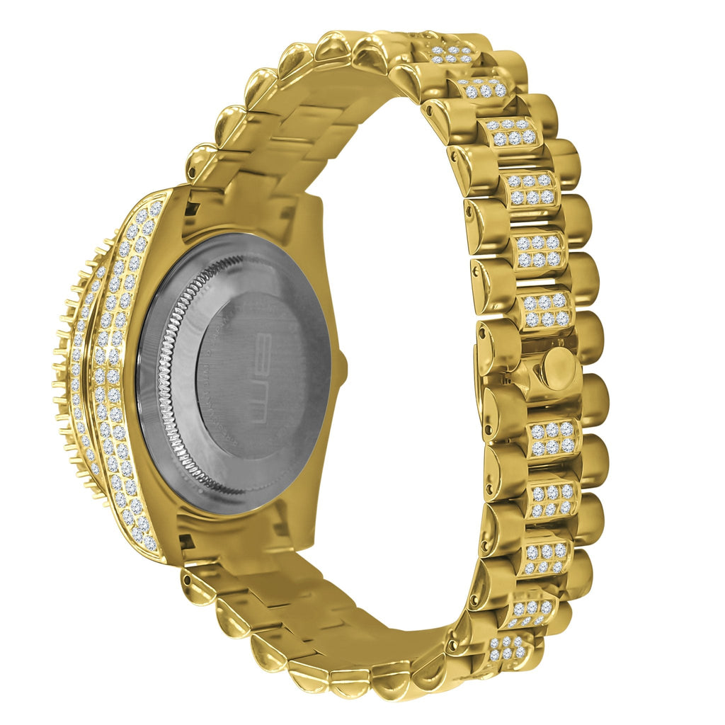 Forte Stainless Steel CZ-Encrusted Watch