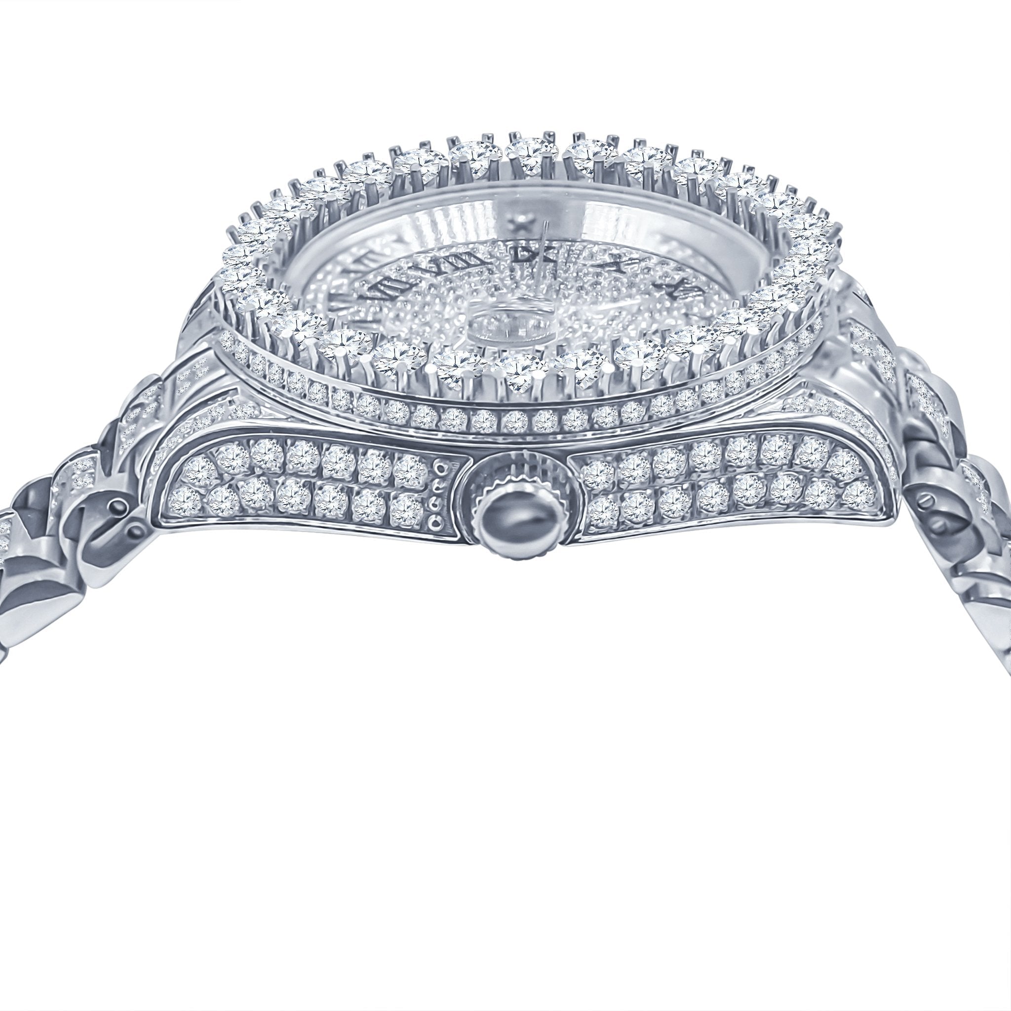 Forte Stainless Steel CZ-Encrusted Watch