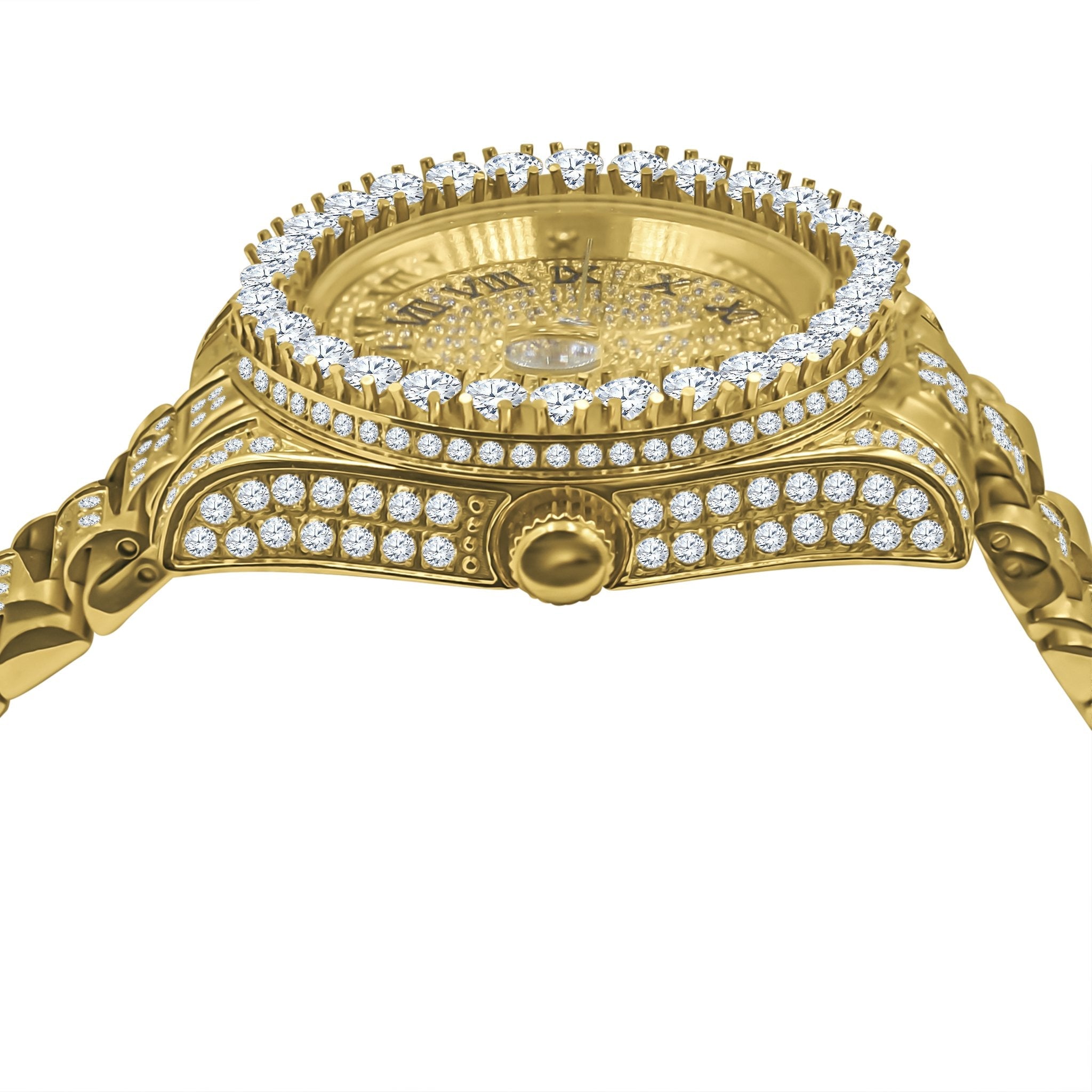 Forte Stainless Steel CZ-Encrusted Watch