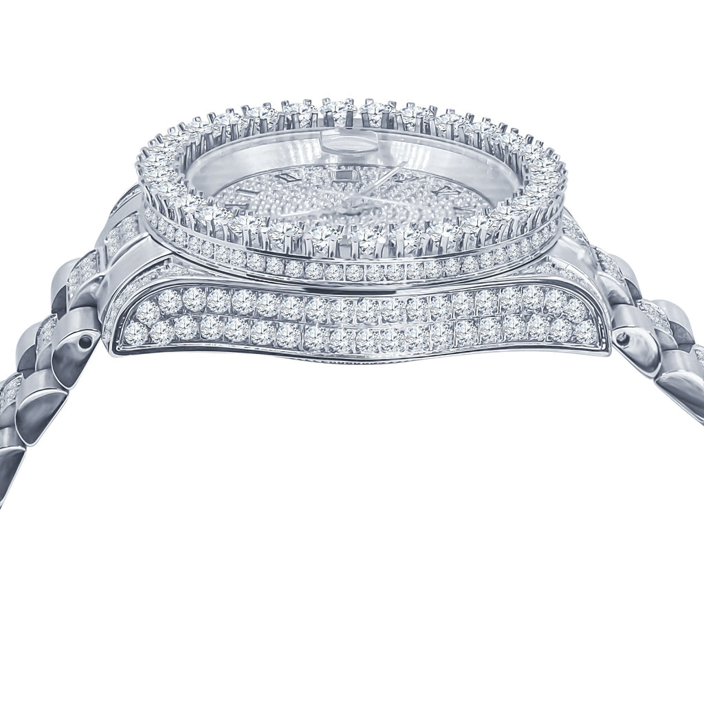 Forte Stainless Steel CZ-Encrusted Watch