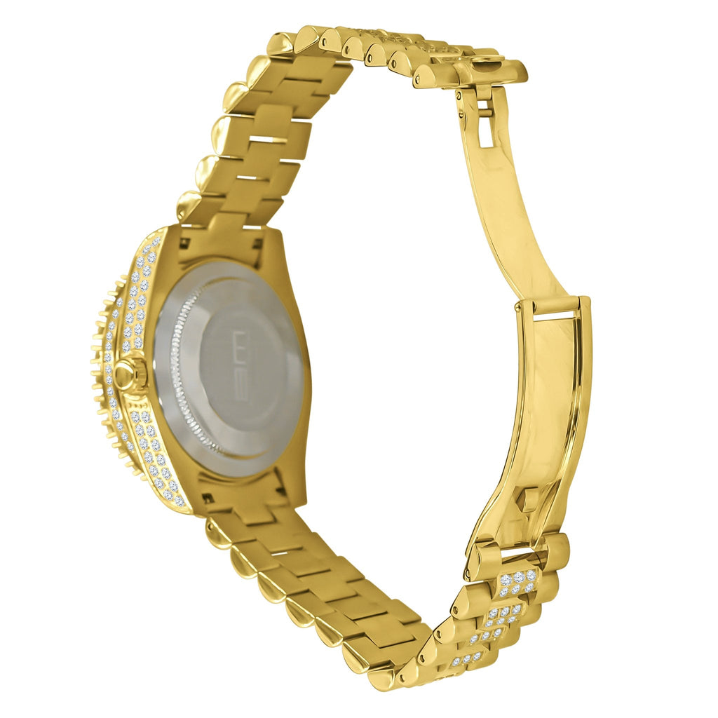 Forte Stainless Steel CZ-Encrusted Watch