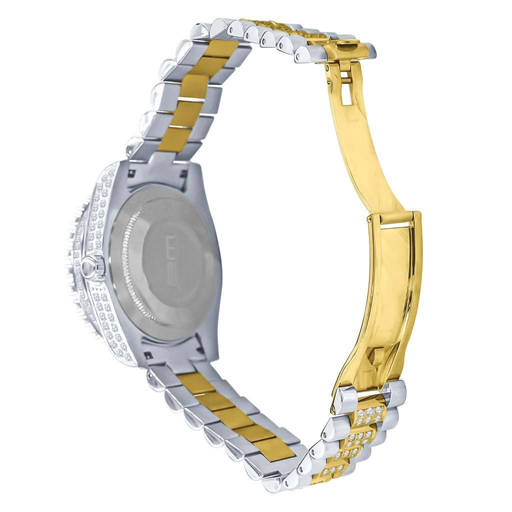 Forte Stainless Steel CZ-Encrusted Watch