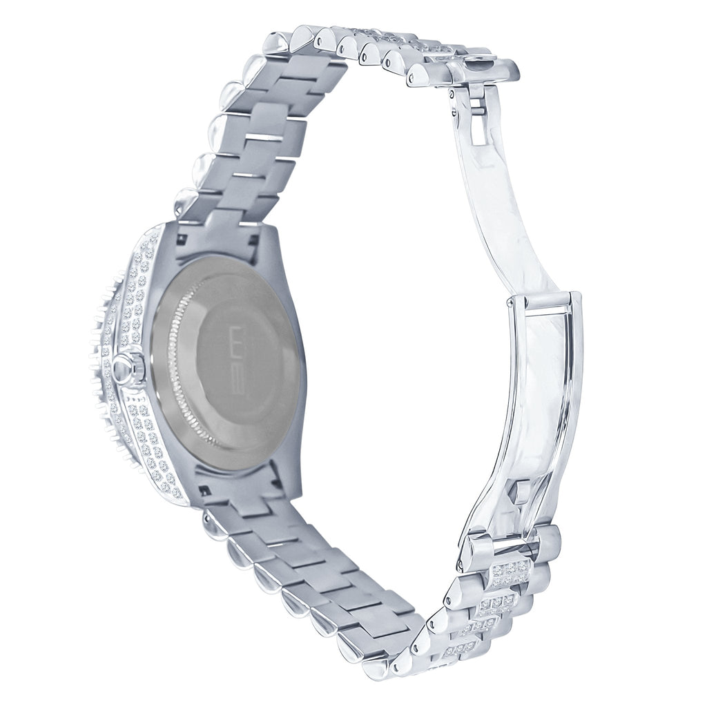 Forte Stainless Steel CZ-Encrusted Watch