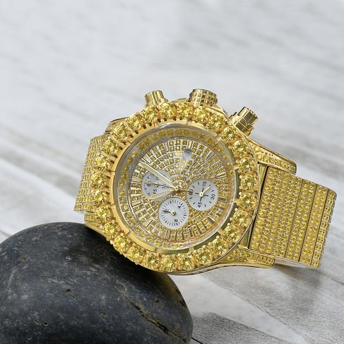 Forte Stainless Steel CZ-Encrusted Watch