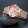 Pink Ice – Full CZ Iced-Out Statement Watch