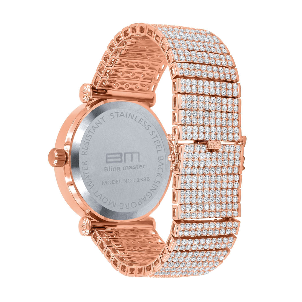 Pink Ice – Full CZ Iced-Out Statement Watch